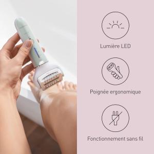 Image Épilateur Femme Panasonic ES-EY70-G503 Wet et Dry - Tête Flexible Pivotante 90° - Double Disque - Vert