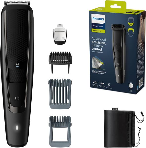 Image Tondeuse à barbe / cheveux électrique Philips BT5515/75 Series 5000 + Accessoires - 90 min d'autonomie et charge de 1 heure