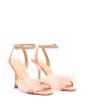 Image Stuart Weitzman Sandales Femme Blushing Bow 100 - Cuire Nappa Laqué / Mesh - Noir ou Gingembre - Taille 36 à 41