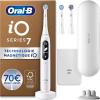Image Brosse À Dents Électrique Oral-B iO Series 7 - Capteur De Pression - Chargeur, 2 Brossettes et Étui De Voyage - Blanc