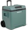 Image Glacière IGLOO IE42 - Poignée télescopique et roulettes - Prises Electrique et Allume-cigare Voiture - 42 L, 12V et 230V, vert