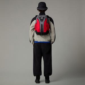 Image The North Face Y2K NF0A87GG Smoked Pearl-TNF Red - Sac à dos Homme - Multicolore - Finition DWR - 20L -  45 cm x 30 cm x 18 cm