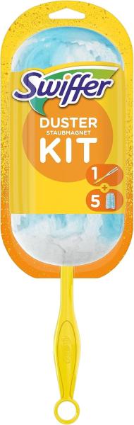 Image Kit Dépoussiérant Swiffer Duster Staubmagnet Attrape & Retient - Manche et 5 Recharges