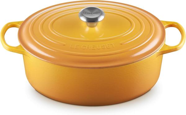 Image Cocotte Le Creuset 21178316724430 - Fonte Émaillée Signature avec Couvercle, Ø31cm, Ovale, 6.3 L, 5.705 kg, Nectar