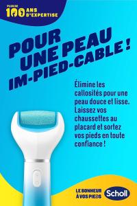Image Râpe Electrique Scholl Velvet Smooth - Rouleau Exfoliant et Anti-Callosités + Rouleau Contour du Pied - Piles Incluses