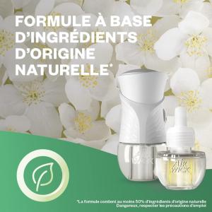 Image Pack Complet Air Wick Désodorisant Maison Kit Diffuseur Electrique + 3 Recharges Parfum Vanille & Orchidée X 19ml -blanc