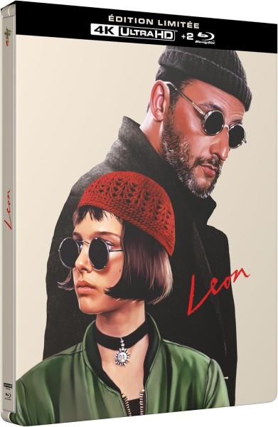 Image SteelBook-4K Léon - Boitier Édition limitée - Blu-Ray Ultra HD - Film cinéma et Version Longue -Jean Reno, Luc Besson