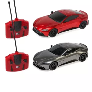 Image Atosa Pack Aston Martin Vantage - Voitures Radiocommandées - Echelle 1/18 - Jouet Enfant - Rouge et Argenté
