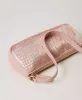 Image Twinset Mini Sac Femme en Satin avec Strass All-Over et Oval T - 242TL803A - Rose « Peachy Keen »