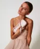 Image Twinset Mini Sac Femme en Satin avec Strass All-Over et Oval T - 242TL803A - Rose « Peachy Keen »