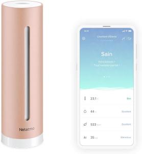 Image Capteur Intérieur Connecté Netatmo NHC-EC Home Coach - Qualité de l'Air, Température, Humidité et CO2, Alerte Automatique et Recommandation
