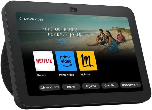 Image Echo Show 8ème Génération Écran tactile HD connecté avec son spatial, hub connecté intégré et Alexa - Anthracite ou Blanc