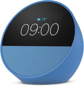 Image Réveil connecté Amazon Echo Spot - Son de qualité et Assistant Alexa - Modèle 2024 - Noir ou Bleu