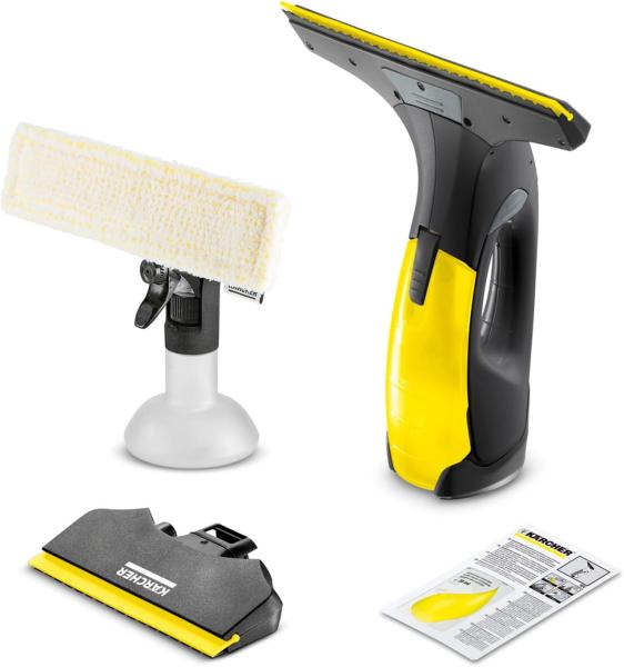 Image Nettoyeur de Vitres Kärcher WV2 - Black Edition - Affichage LED, 2 Raclettes, Pulvérisateur avec Microfibres