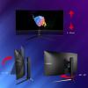 Image Écran PC 34" Incurvé Gamer MSI MAG342CQR Optix - Dalle VA, 3440x1440, 144Hz / 1ms, Adaptive Sync, HDR Ready - Noir