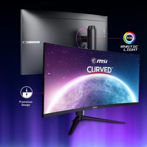 Image Écran PC 34" Incurvé Gamer MSI MAG342CQR Optix - Dalle VA, 3440x1440, 144Hz / 1ms, Adaptive Sync, HDR Ready - Noir
