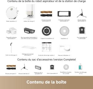 Image Robot Aspirateur DREAME X50 Ultra Complete - Aspiration jusqu'à 20 000 Pa, Nettoyage en Profondeur d'un Bord à l'autre, Brosse démêlante - Blanc