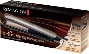 Image Lisseur Cheveux Femme Remington S8593 Keratin Therapy - Céramique, Ecran LCD, 160-230°C, Pochette