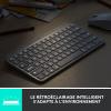 Image Clavier Sans Fil Logitech MX Keys Mini - Compact - Minimaliste - Rétroéclairé, USB-C, Compatible Apple macOS, iOS, Windows - AZERTY, Gris foncé