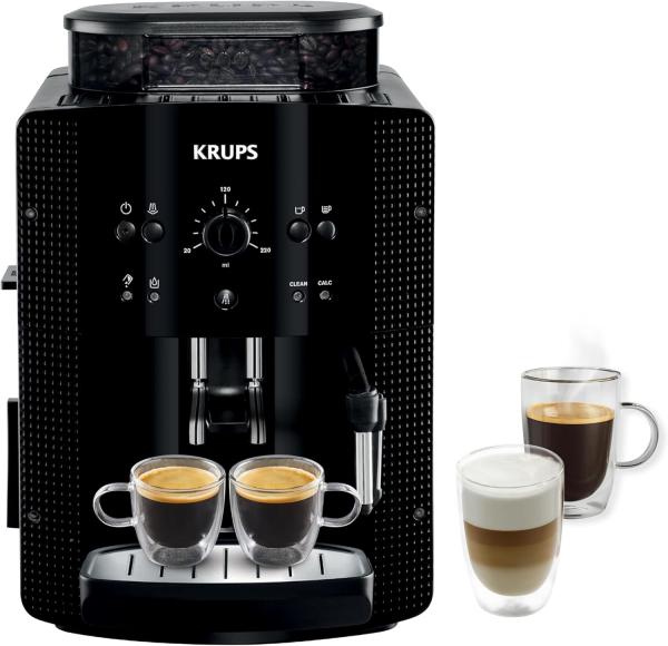 Image Machine à café grain Krups YY8125FD Essential  - 1,7 L, 2 tasses en simultané, Nettoyage automatique - Noir