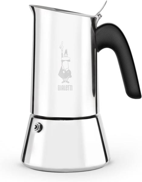 Image Cafetière Bialetti Venus Induction - Nouvelle Version 2020 - Acier inoxydable, Adaptée à toutes les sources de chaleur - Argent