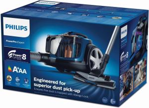 Image Aspirateur sans Sac Philips FC9745/09 PowerCyclone 8 Séries 7000, Allergy Lock, Super brosse Turbo, 900W - Noir