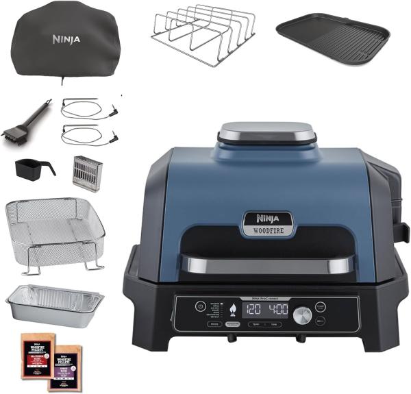 Image Barbecue Électrique & Fumoir Ninja OG901EUAMZ Woodfire Pro Connect XL - 7-en-1 - Contrôle via Application