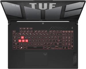 Image PC Portable 17.3" FHD Asus TUF Gaming A17-TUF707NUR-HX004W (7435HS, RAM 16Go, SSD 512Go, RTX 4050, Win 11) - AZERTY - Noir