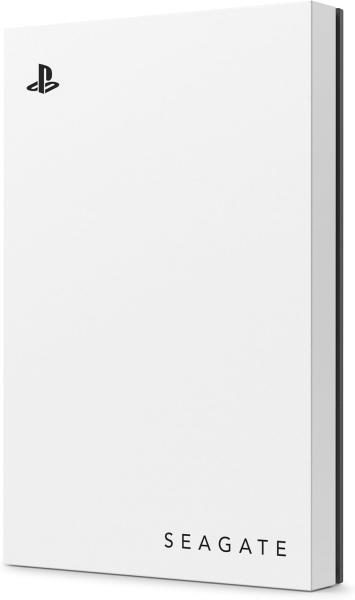 Image Disque Dur Externe 5To Seagate STLV5000202 Game Drive for PS5 / PS4 - Licence Officielle - Eclairage LED Bleu - Blanc