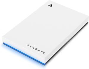 Image Disque Dur Externe 5To Seagate STLV5000202 Game Drive for PS5 / PS4 - Licence Officielle - Eclairage LED Bleu - Blanc
