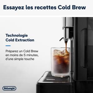 Image Machine à Café Barista De'Longhi ECAM452.67.G Eletta Explore Cold Brew - LatteCrema Hot and Cool - Automatique, Extraction Froide - Gris Foncé