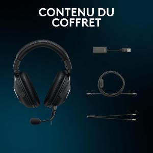 Image Casque de Gaming Filaire Logitech G Pro X SE - Microphone détachable - DTS: X 7.1 - Noir