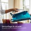 Image Centrale Vapeur Philips GC7844/20 PerfectCare Compact Plus - 2400W, 400g, Pression de 6,5 bars, Technologie OptimalTEMP - Bleu/Blanc