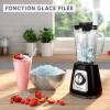 Image Mixeur électrique Moulinex LM430810 - Bol verre 1,75 L, Puissance 800W Blendforce - Noir