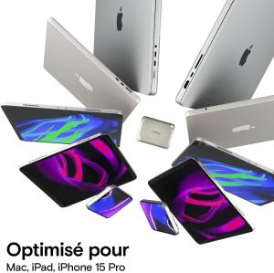 Image Disque SSD Externe 4To Crucial X9 Pro - IP55, USB-C 3.2 Compatible Mac, iPad, iPhone 15 Pro - jusqu’à 1050Mo/s en lecture et en écriture - Modèle CT4000X9PROMACSSD9B02