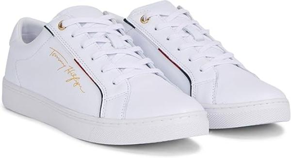 Image Baskets Femme Tommy Hilfiger Signature Semelle Cuvette - Blanc