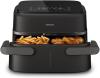Image AirFryer Philips NA154/00 Série 1000 - Double Panier - 7.1L, Technologie RapidAir, 10 Modes de Cuisson - Application HomeID - Noir