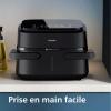 Image AirFryer Philips NA154/00 Série 1000 - Double Panier - 7.1L, Technologie RapidAir, 10 Modes de Cuisson - Application HomeID - Noir