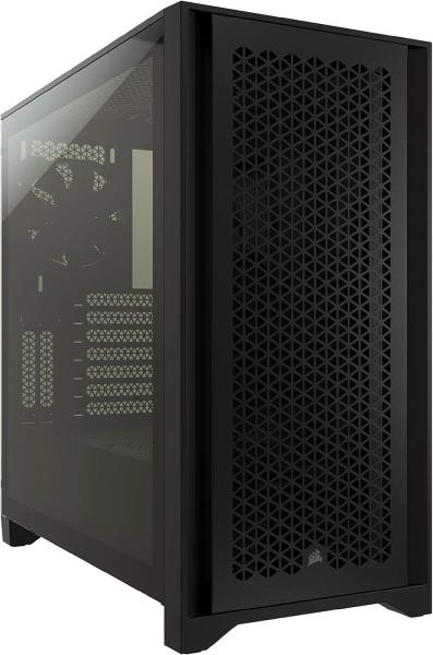 Image Boîtier PC ATX Mid-Tower CORSAIR 4000D AIRFLOW - Verre Trempé – Débit d'Air Élevé - Deux Ventilateurs de 120 mm Inclus – Noir