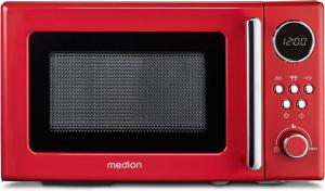 Image Four Micro-ondes MEDION MD15000 Rétro - 20 litres, env. 800 watts - 8 programmes automatiques - fonction décongélation - Gris, Beige ou Rouge
