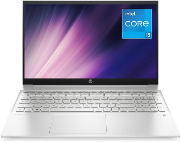 Image PC Portable 15,6" FHD HP 750D7EA Pavilion (i5, RAM 16Go, SSD 512Go, Win 11) AZERTY - Argent naturel