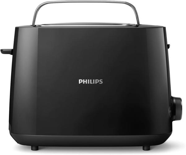 Image Grille-pain Philips HD2581/90 - 2 Fentes, 8 Réglages, Réchauffe-Viennoiseries, Décongélation - Noir