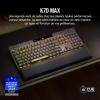 Image Clavier Gamer CORSAIR K70 MAX RGB Magnetic - Mécanique Filaire - Compatible PC et consoles - AZERTY FR - Gris Acier