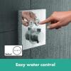 Image Mitigeur thermostatique hansgrohe 15763000  ShowerSelect SafetyStop - Thermostat carré, 2 sorties, Chromé