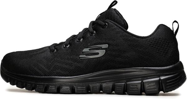 Image Sneakers Basses Femme - Skechers Graceful Get Connected - Memory Foam - Skech Knit - Noir - Taille 35 à 42