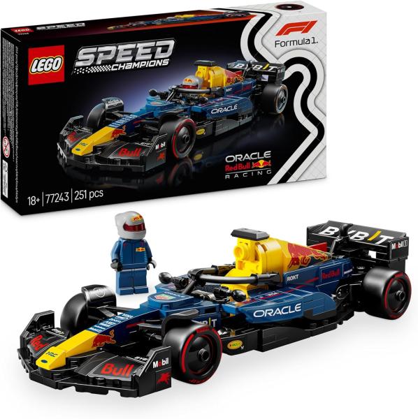 Image Speed Champions LEGO 77243 - Voiture F1 Oracle Red Bull Racing RB20 + Minifigurine Collector de Pilote - 251 Pièces
