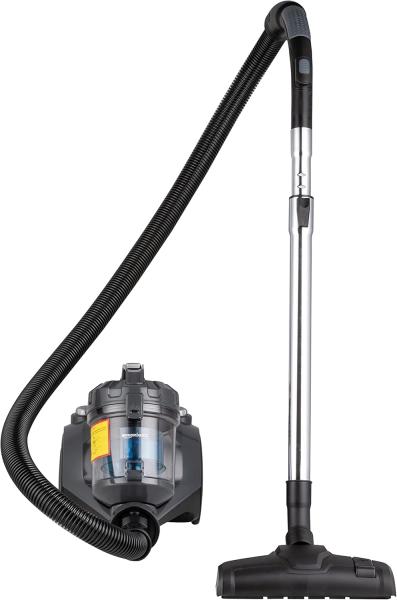 Image Aspirateur sans Sac Amazon Basics 15KC-71EU4 A Cylindre - Puissant pour Sols Durs et Tapis - 700W - Filtre Hepa - 1,5 L, Noir/Bleu
