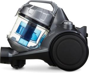 Image Aspirateur sans Sac Amazon Basics 15KC-71EU4 A Cylindre - Puissant pour Sols Durs et Tapis - 700W - Filtre Hepa - 1,5 L, Noir/Bleu