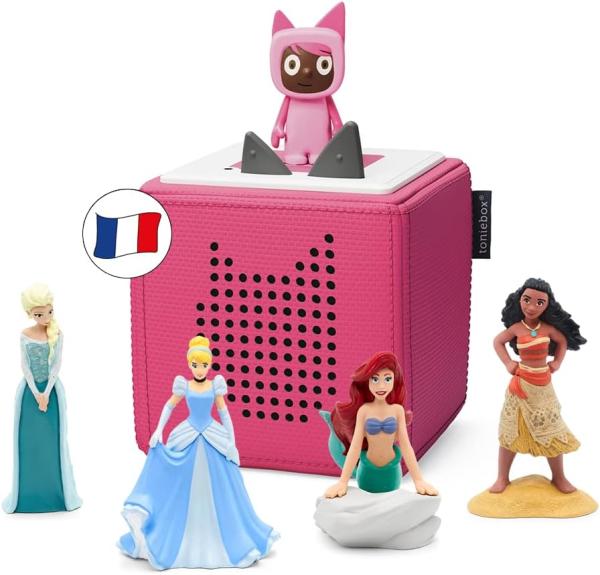Image Coffret Tonies Au Royaume des Princesses - Boîte à Histoire et Musique pour Enfant 3 à 7 Ans - Rose avec 4 Figurines Histoire et 1 Figurine Créatif