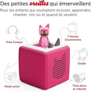 Image Coffret Tonies Au Royaume des Princesses - Boîte à Histoire et Musique pour Enfant 3 à 7 Ans - Rose avec 4 Figurines Histoire et 1 Figurine Créatif